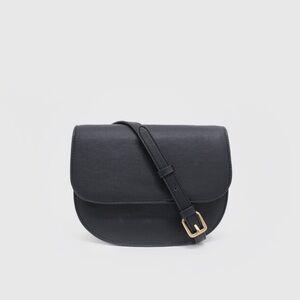 Quince vegan leather saddle bag